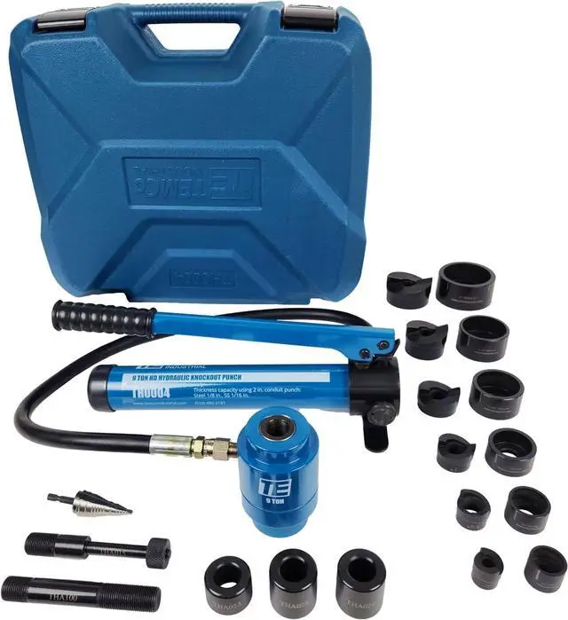 Main image of Hydraulic Knockout Punch TH0004 - Electrical Conduit Hole Cutter Set KO Tool Kit 5 Year Warranty