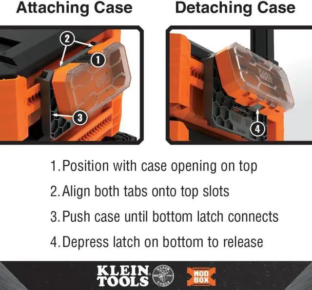 Alt view image 2 of 7 - 80177 MODbox Ratcheting Driver Set with MODbox Case Adapter, Modular Tool System Side Rail Attachment, 65 Piece