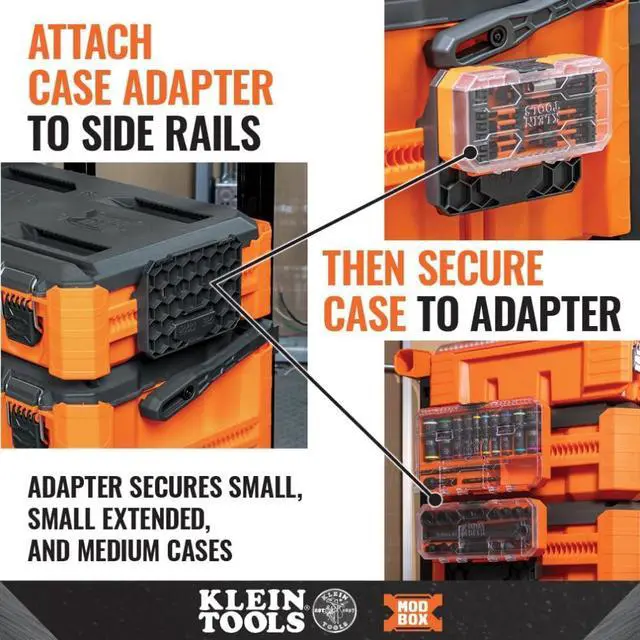 Alt view image 6 of 7 - 80177 MODbox Ratcheting Driver Set with MODbox Case Adapter, Modular Tool System Side Rail Attachment, 65 Piece