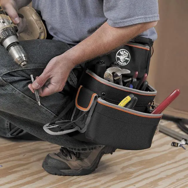 Alt view image 4 of 7 - 55428 Tradesman Pro Electrician's Padded Tool Belt and Tool Pouch Combo for Long-wear Comfort and Durability Size Large