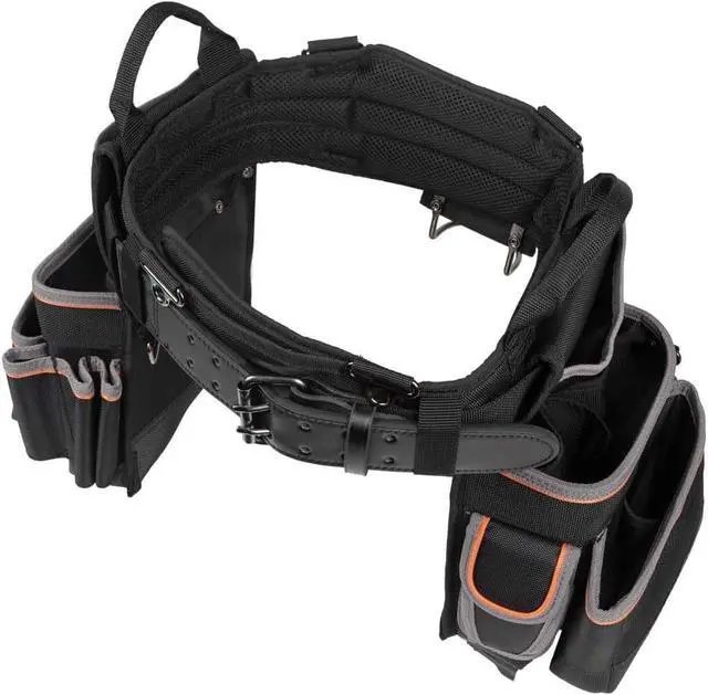 Alt view image 5 of 7 - 55428 Tradesman Pro Electrician's Padded Tool Belt and Tool Pouch Combo for Long-wear Comfort and Durability Size Large