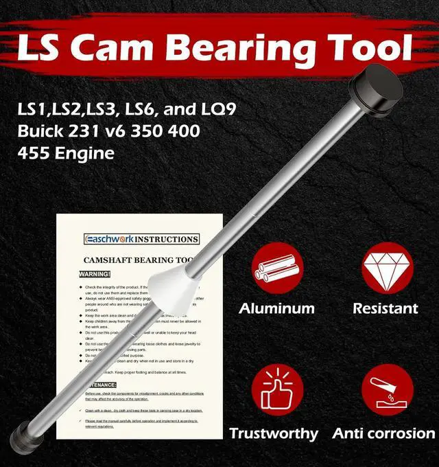 Alt view image 4 of 6 - Cam Bearing Installation Tool for Installation Removal LS Engine - LS1 LS2 LS3 LS6 LQ9 Patented