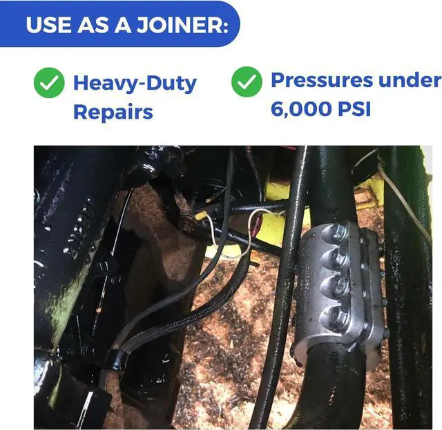 Alt view image 5 of 7 - In-Field Emergency Hydraulic Repair Toolset, Featuring HosePatch Clamp Sizes ¼, , 1/2", 3/4", & 1", 6000 PSI Joiner, Reusable & Economical For On-Site Hose Solutions.