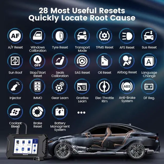 Alt view image 2 of 7 - CS90 OBD2 Scanner Diagnostic Tool, Car Scanner with 28+ Reset Services & Engine System, Scan Tool for Car, Lifetime Free Update