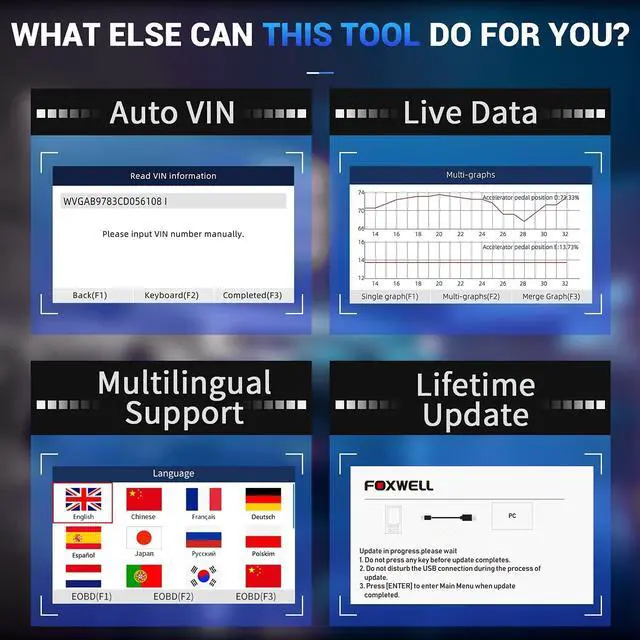 Alt view image 6 of 7 - NT614 Elite Car Scanner, 2024 Engine Airbag Transmission ABS Scan Tool with 5 Services ABS Bleeding, SAS Calibration, EPB Throttle Oil Light Reset Tool, Live Data OBD2 Scanner Diagnostic Tool