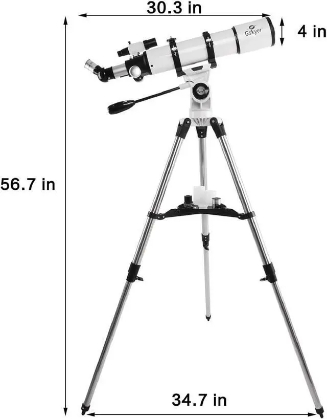 Alt view image 7 of 7 - 600x90mm AZ Astronomical Refractor Telescope for Adults Astronomy, German Technology Scope