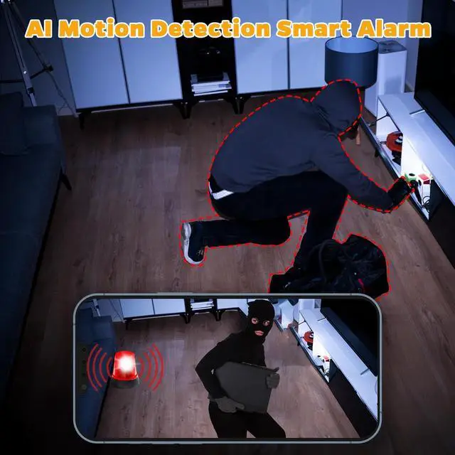 Alt view image 4 of 7 - Hidden Camera Spy Camera Night Light, Nanny Cam Hidden Camera with HD 4K Video, Night Vision, Motion Detection, Adjustable Light Color, Hidden Security Camera Indoor for Home