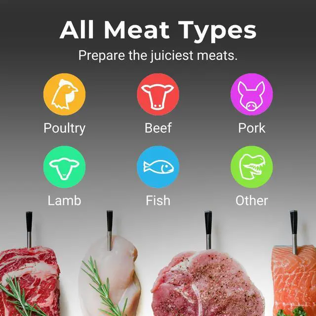 Alt view image 3 of 7 - Smart Bluetooth Wireless Meat Thermometer Digital | 50+ Master Class Recipes in Free App | Internal & Ambient Temp | Ideal for Oven, Grill, Kitchen, BBQ, Smoker, Air Fryer, Sous Vide
