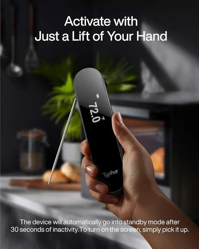 Alt view image 5 of 6 - InstaProbe (Less Than .6 Seconds) Professional Meat Thermometer Digital, Instant Read Thermometer with OLED Display, IP67 Waterproof for Grill, BBQ, Cooking, Smoker, Home Brewing, NSF Certified