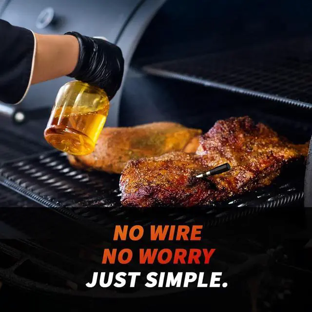 Alt view image 2 of 5 - Meat Thermometer Digital Wireless, 800FT Long Range Bluetooth Cooking Thermometer, Food Thermometer for Remote Monitoring of Grill, Oven, Smoker, Air Fryer, Rotisserie, iOS & Android App