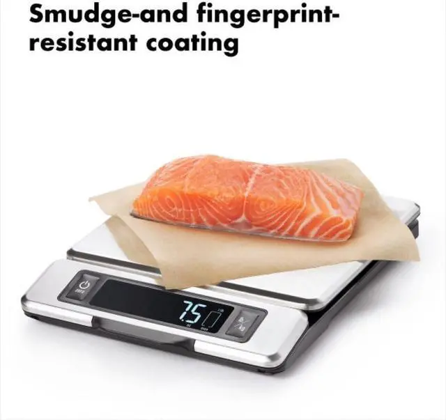 Alt view image 5 of 6 - 11-Pound Stainless Steel Food Scale with Pull-Out Display