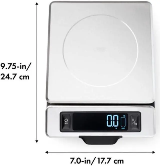 Alt view image 6 of 6 - 11-Pound Stainless Steel Food Scale with Pull-Out Display