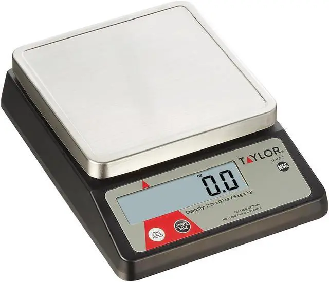 Main image of TE10FT 11-Pound Commercial Digital Portion Control Scale, 11 lb (5 kg) in 0.1 oz (1 g) Food and Cooking Scale, Tare and Hold Function, NSF, Stainless Steel Platform