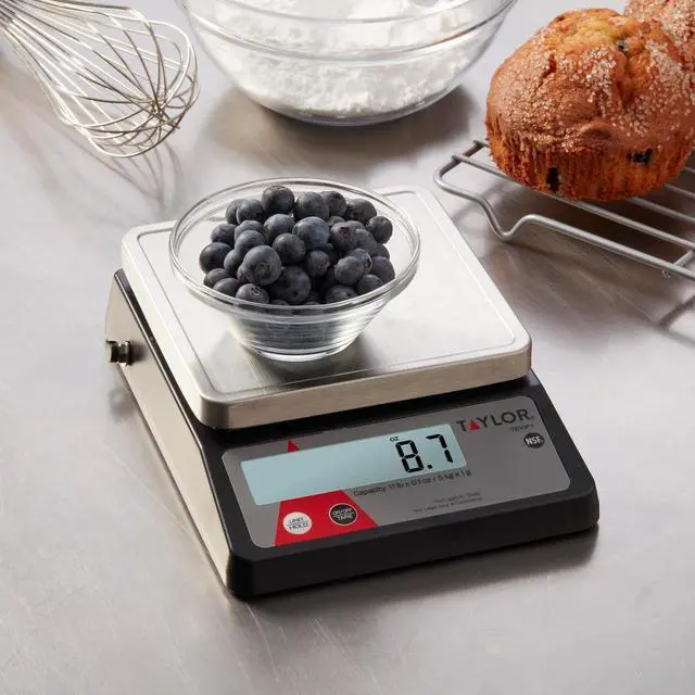 Alt view image 3 of 7 - TE10FT 11-Pound Commercial Digital Portion Control Scale, 11 lb (5 kg) in 0.1 oz (1 g) Food and Cooking Scale, Tare and Hold Function, NSF, Stainless Steel Platform
