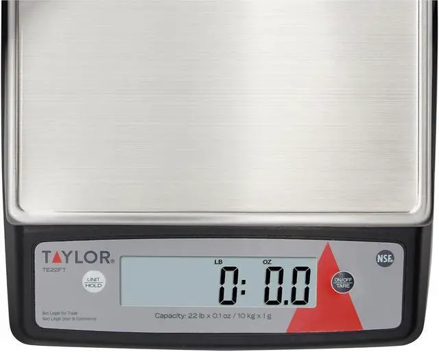 Alt view image 4 of 6 - TE22FT 22-Pound Digital Portion Control Scale, Food Scale for Precise Weight Measuring and Portion Control, Tare and Hold Function, NSF, Stainless Steel Platform