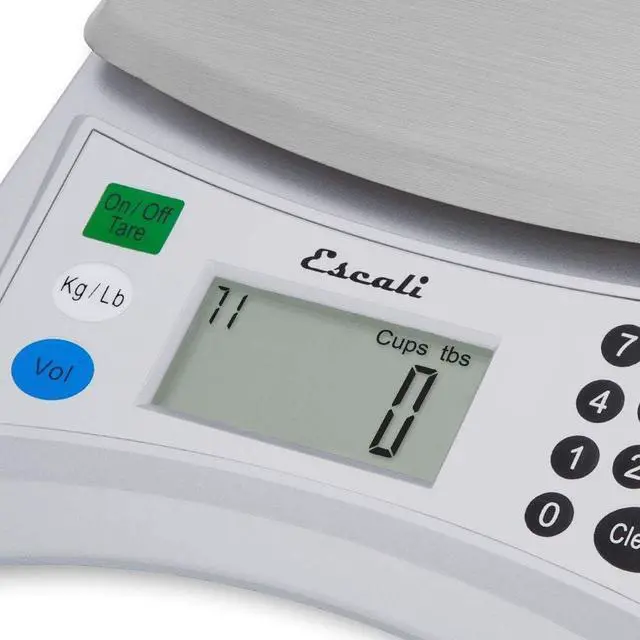 Alt view image 4 of 7 - Pana V136 Large Volume Measuring Kitchen/Baking/Cooking Scale, Preprogrammed with Over 500 Ingredients, LCD Digital Display, 13lb Capacity, Universal, Light Grey