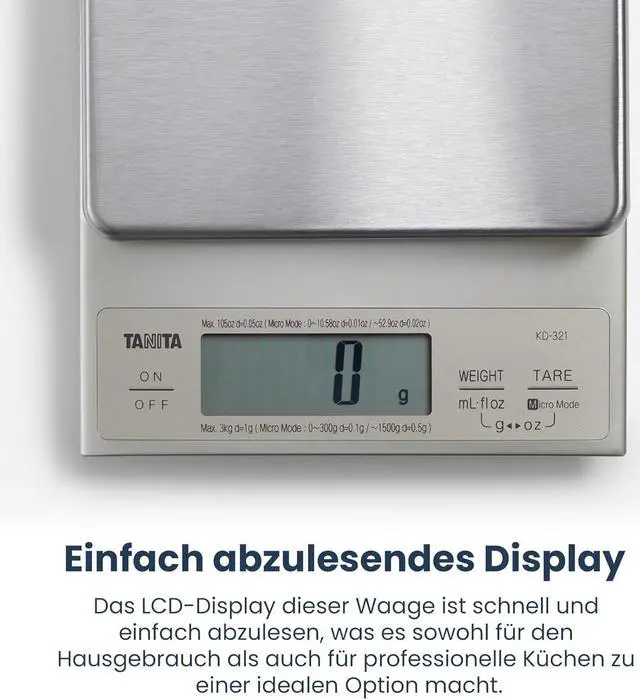 Alt view image 3 of 7 - 3 Kg KD-321 Digital Kitchen Scale, Silver