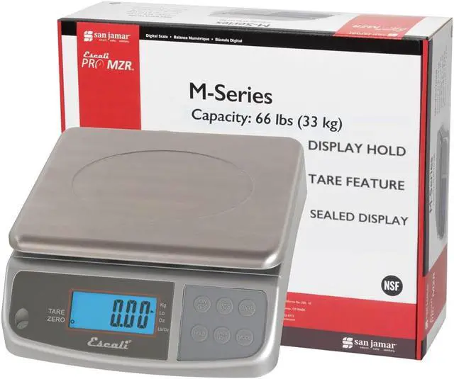 Main image of Digital Food Scale, Battery Operated with 66 Pound Capacity for Cooking, Baking, Meal Prep, Diet Tracking, Stainless Steel, 6.82 Pounds, Silver
