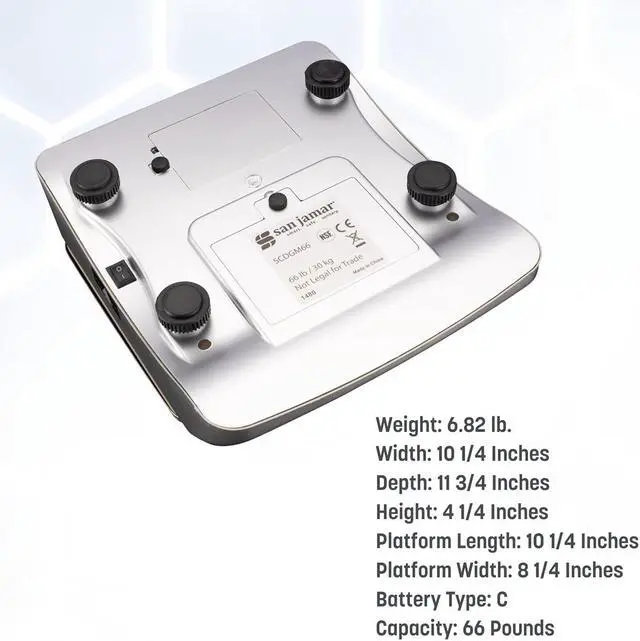 Alt view image 3 of 7 - Digital Food Scale, Battery Operated with 66 Pound Capacity for Cooking, Baking, Meal Prep, Diet Tracking, Stainless Steel, 6.82 Pounds, Silver