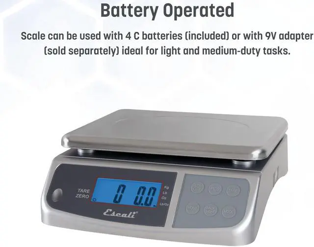 Alt view image 7 of 7 - Digital Food Scale, Battery Operated with 66 Pound Capacity for Cooking, Baking, Meal Prep, Diet Tracking, Stainless Steel, 6.82 Pounds, Silver