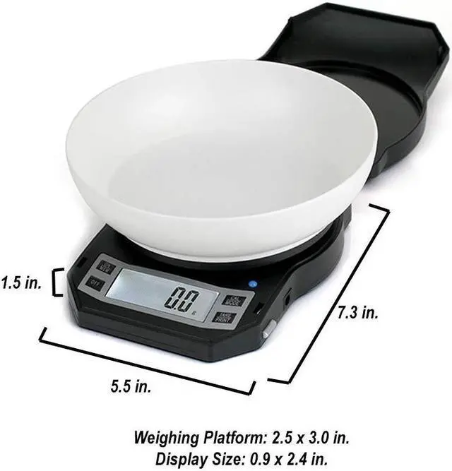 Alt view image 2 of 6 - Weigh Scales Series Digital Kitchen Weight Scale, Food Measuring Scale, Backlit LCD Screen, 1kg x 0.1g, LB-1000