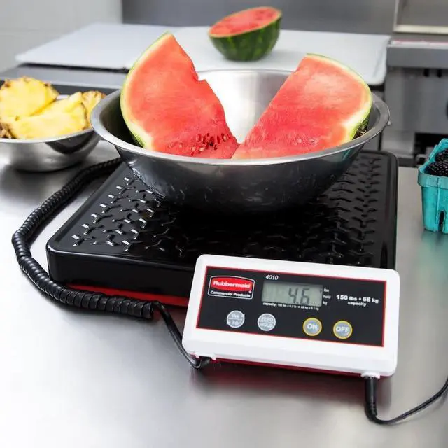 Alt view image 6 of 6 - Commercial Products Digital Receiving Scale, 400-Pound Capacity, Heavy-Duty Non-Skid Shipping and Postal Scale, Food Scale for Kitchen/Restaurant