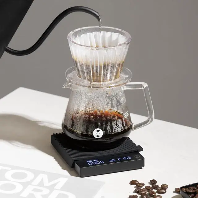Alt view image 7 of 7 - Basic Mini Coffee Scale, Multifunction Electronic Espresso Scale, Weigh Digital Drip Cone Scale with Timer, Ultra Thin and LightMini Digital Food Kitchen Scale for Baking, Cooking