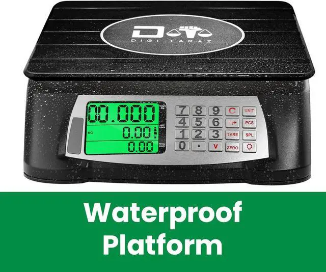 Alt view image 4 of 7 - Digital Commercial Scale for Food with Counting Function (66lb/30kg) - Waterproof Price Computing Scale with Dual LCD Display & 0.002lb/1gr Accuracy - Digital Food Scale for Produce Meat, Fruit, etc.