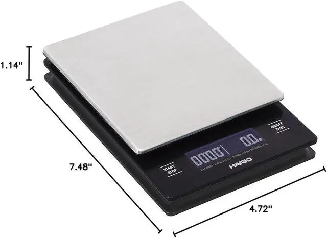 Alt view image 5 of 5 - V60 Drip Coffee Scale and Timer Pour Over Scale Stainless Steel