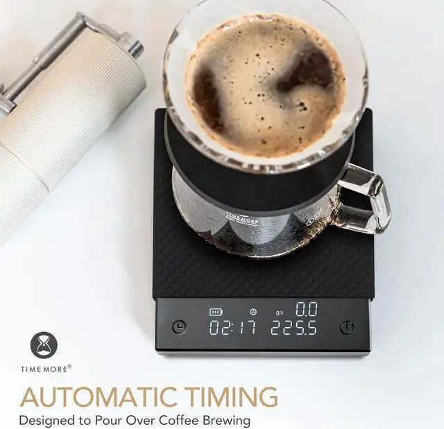 Alt view image 2 of 7 - Black Mirror Basic PRO Coffee Scale with Timer, Flow Rate Measurement, Digital Coffee Scale with 0.1g Precise Graduation, for Espresso Pour Over Drip Coffee, 2000 Grams, Black