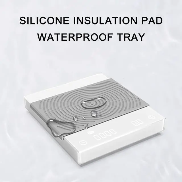 Alt view image 5 of 7 - Coffee Gram Scale, Hand Drip,Espresso Coffee Scale,Weigh Digital Coffee Scale with Timer,2000 Grams(White)