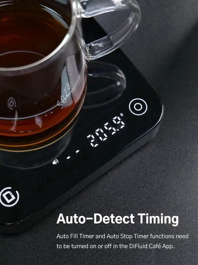 Alt view image 2 of 7 - Coffee Scale - Flow Rate Tracking, Auto-Timing, Smart App Accuracy for Pour-Over and Espresso Coffee (Microbalance Ti)