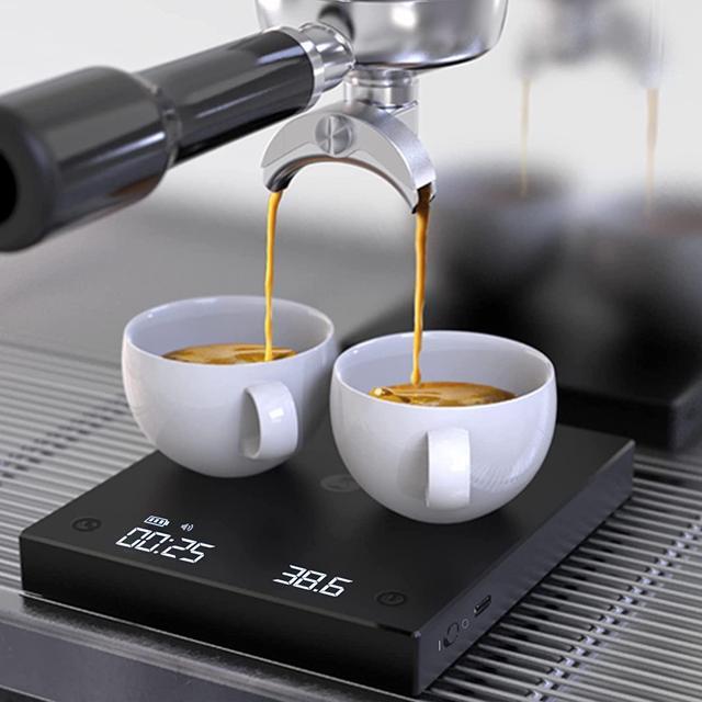 Alt view image 7 of 7 - Digital Espresso Coffee Scales Kitchen Scales with Auto Timing, 2000 Grams, Black