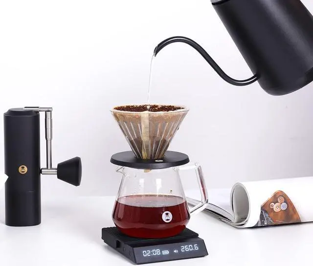 Alt view image 7 of 7 - Black Mirror Nano Coffee Scale, Mini Espresso Scale for Baking Cooking Flow Measurement, Digital Food Scale Poor Over Hand Drip Scale Weighing Instrument Auto Mode Timer Function LED, Black