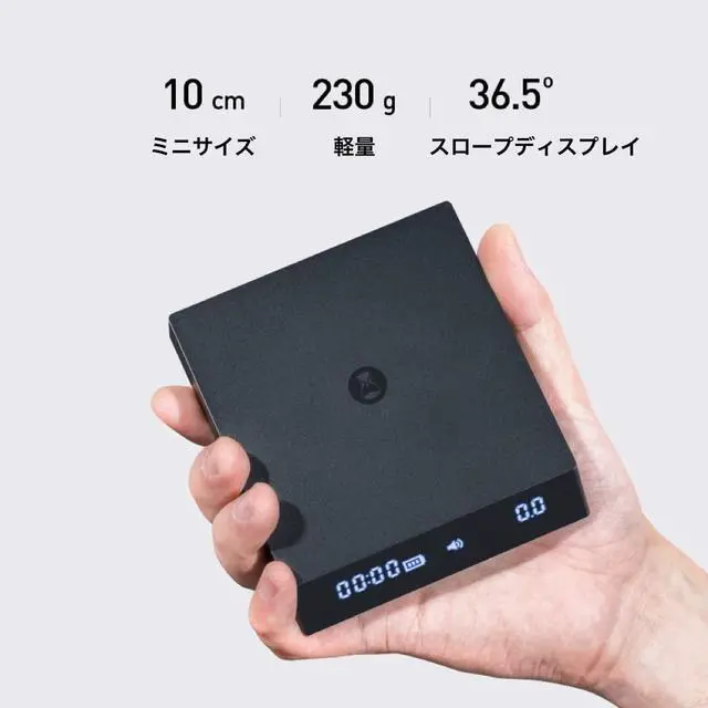 Alt view image 3 of 7 - Black Mirror Nano Coffee Scale Espresso Scale Flow Measurement Black Mirror Nano Digital Scale Poor Over Hand Drip Scale Weighing Instrument Auto Mode Timer Function LED (Black)