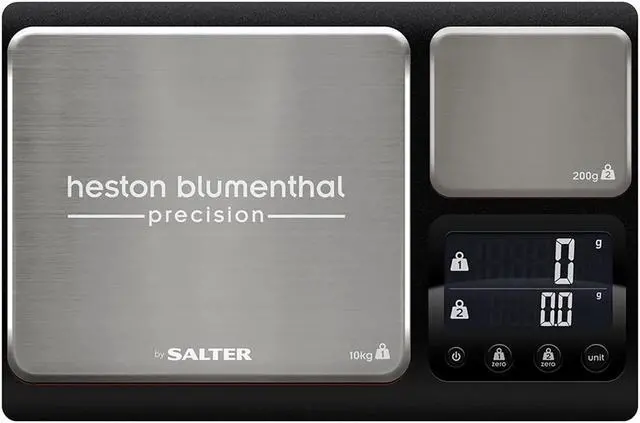 Main image of Blumenthal Dual Platform Precision Scale by Salter, 10kg Capacity, Ultimate Accuracy Platforms, Easy-to-Read Digital Display, Measures Metric and Imperial Weight, Aquatronic Feature - Black