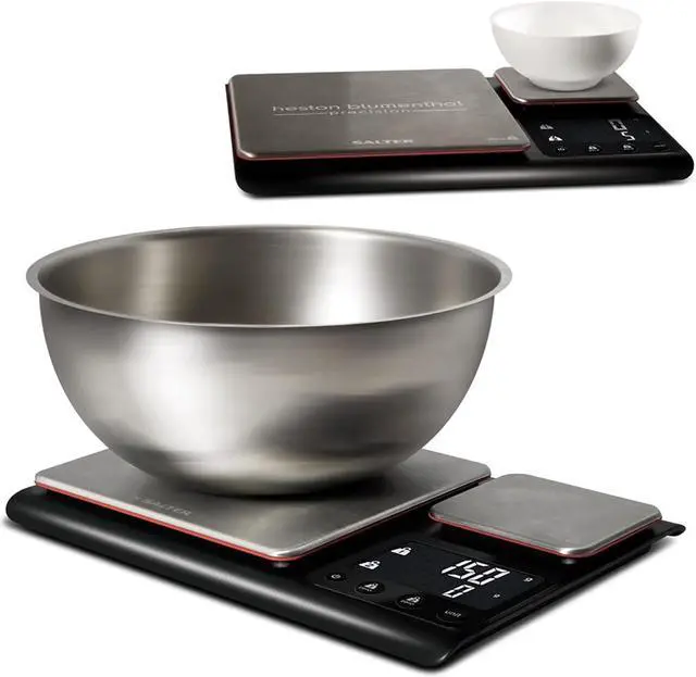 Alt view image 2 of 7 - Blumenthal Dual Platform Precision Scale by Salter, 10kg Capacity, Ultimate Accuracy Platforms, Easy-to-Read Digital Display, Measures Metric and Imperial Weight, Aquatronic Feature - Black