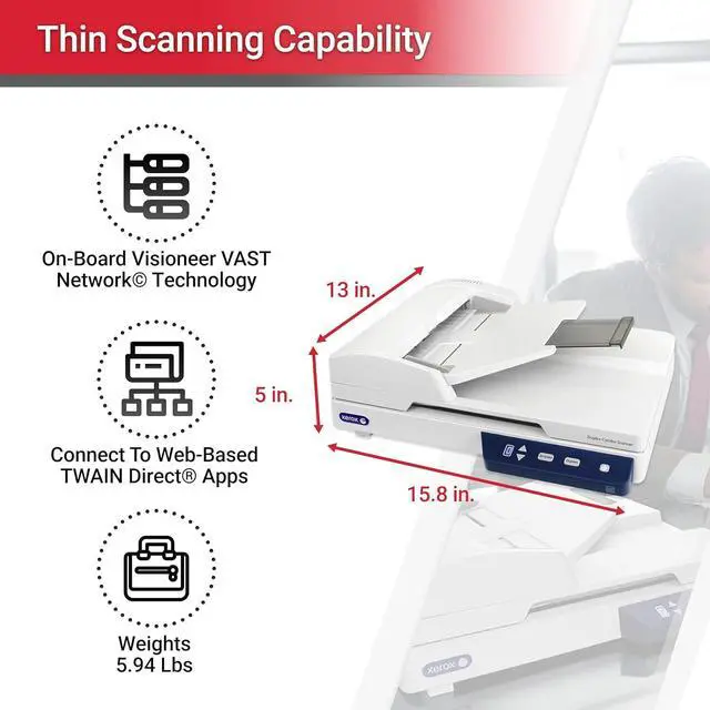 Alt view image 3 of 6 - XD-COMBO Duplex Combo Flatbed Document Scanner for PC and Mac, Automatic Document Feeder (ADF)