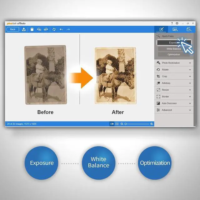 Alt view image 5 of 7 - Photo Scanner ePhoto Z300, Scans 4x6 inch Photos in 2 Seconds, Auto crop and deskew with CCD Sensor, Supports Mac and PC