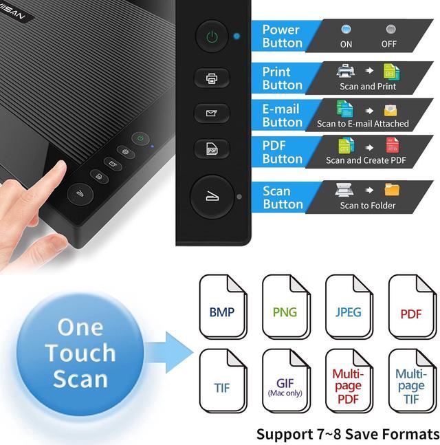 Alt view image 6 of 7 - 3120 A3 Flatbed Scanner, 1200 DPI, CIS Sensor, Scan 12" x 17" in 8 sec, Frameless, Auto-Scan, Document & Photo & Book Scanner, Design for Library, School and Soho. Supports Windows & Mac