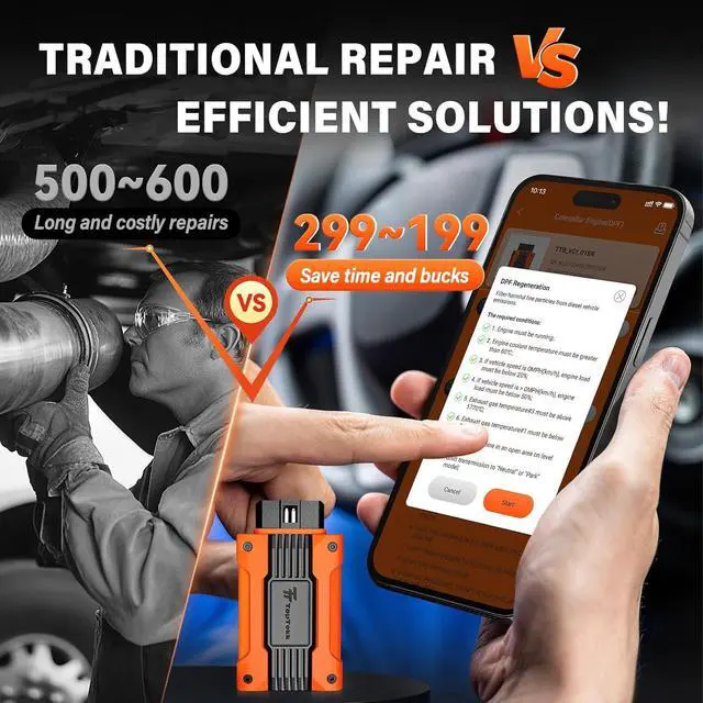 Alt view image 2 of 7 - Emergency DPF Regener Tools, DPF Regeneration and Reset Device for Heavy Duty Trucks, DPF Regeneration Scanner  Truck Engine Compatible with Cummins, Caterpillar, Paccar, and Detroit Engines