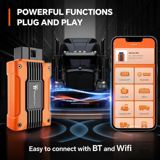 Alt view image 5 of 7 - Emergency DPF Regener Tools, DPF Regeneration and Reset Device for Heavy Duty Trucks, DPF Regeneration Scanner  Truck Engine Compatible with Cummins, Caterpillar, Paccar, and Detroit Engines