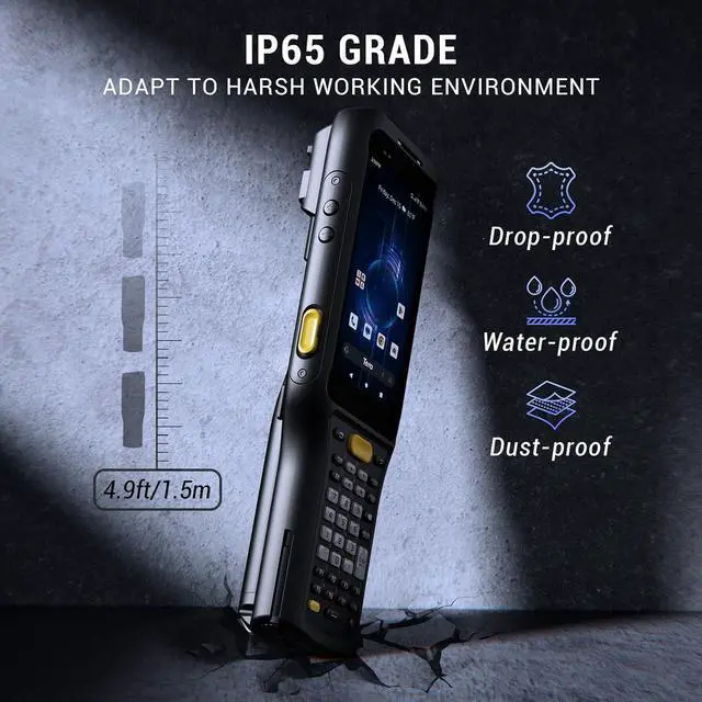 Alt view image 7 of 7 - Android Barcode Scanner: 37 Keys Zebra SE4750MR Scan-Range 13FT Qualcomm CPU 6700mAh with Hot-swap Android 11 1D 2D QR Handheld PDA Charging Cradle Pistol Grip 4G BT 5.0 Wi-Fi GPS P161