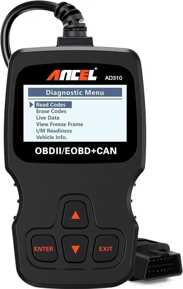 Main image of AD310 Classic Enhanced Universal OBD II Scanner Car Engine Fault Code Reader CAN Diagnostic Scan Tool, Read and Clear Error Codes for 1996 or Newer OBD2 Protocol Vehicle (Black)