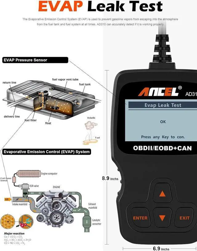 Alt view image 5 of 7 - AD310 Classic Enhanced Universal OBD II Scanner Car Engine Fault Code Reader CAN Diagnostic Scan Tool, Read and Clear Error Codes for 1996 or Newer OBD2 Protocol Vehicle (Black)