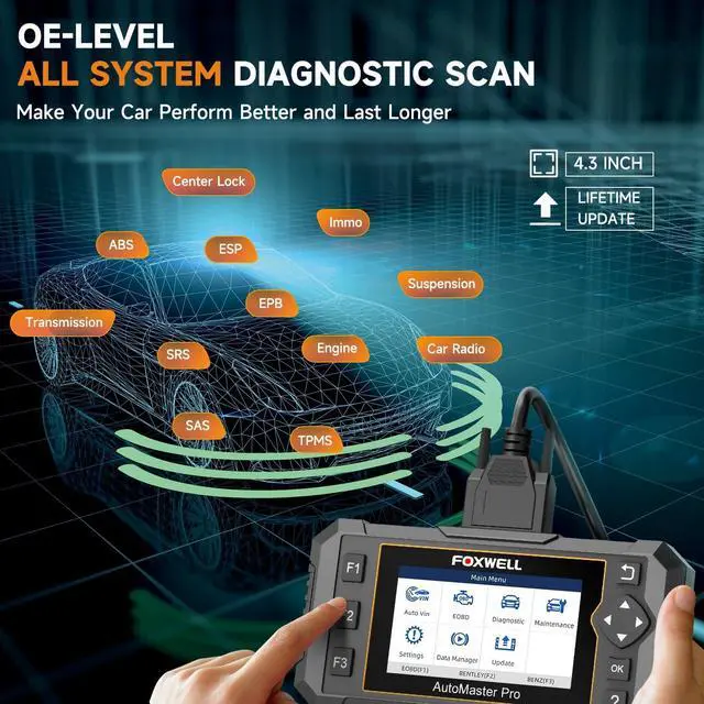Alt view image 4 of 7 - Car Scanner NT624 Elite All System OBD2 Scanner Diagnostic Tool 8 Reset Code Reader ABS/SAS/TPS/Oil/EPB/BRT Scanner for Car Lifetime Update Car Diagnostic Scanner with Battery Test