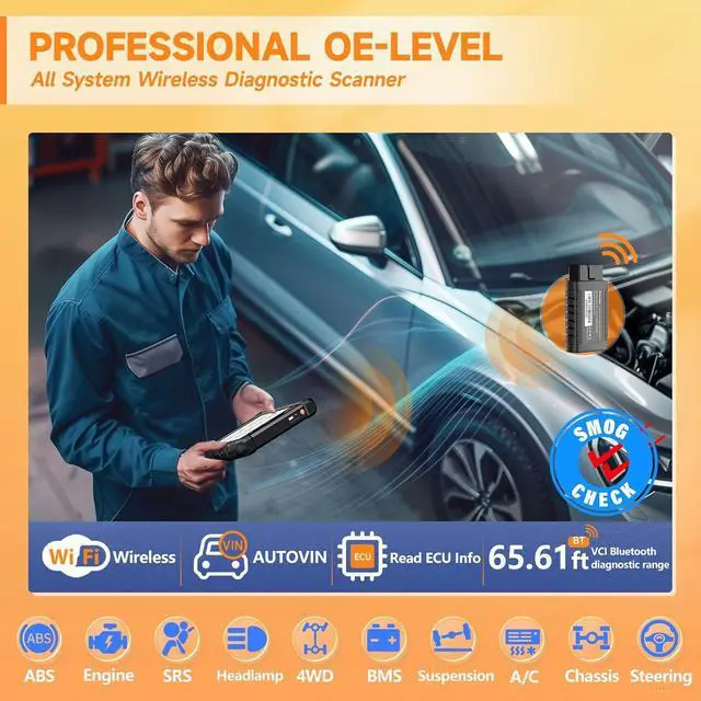 Alt view image 4 of 7 - Scanner NT809BT Bidirectional Scan Tool, All System Scanner for Car with 30+ Service Resets, Wireless Diagnostic Scanner for All Vehicles, Accurate Automotive Diagnostic Tools