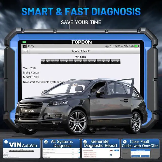 Alt view image 6 of 7 - Bidirectional Scan Tool, ECU Coding OBD2 Scanner Diagnostic Tool, 2 Years Free Update(Worth 300)/FCA Autoauth/35+ Services/All System Diagnosis