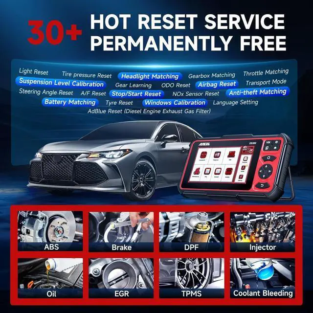 Alt view image 2 of 7 - DS300 Bidirectional Scan Tool, Wireless OBD2 Scanner Diagnostic Tool with 30+ Resets, 3-Year Updates, 24h Online Chat, Active Test, All System Diagnose, Injector Coding, FCA Autoauth, Android 10
