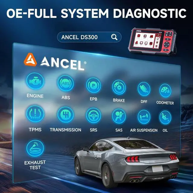 Alt view image 6 of 7 - DS300 Bidirectional Scan Tool, Wireless OBD2 Scanner Diagnostic Tool with 30+ Resets, 3-Year Updates, 24h Online Chat, Active Test, All System Diagnose, Injector Coding, FCA Autoauth, Android 10